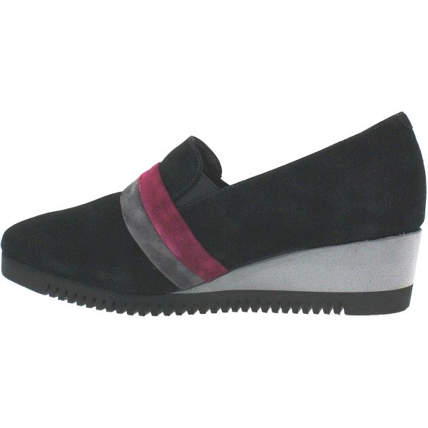 Women s Sabrinas Quebec 89504 Black Grey Burgundy Suede Discount