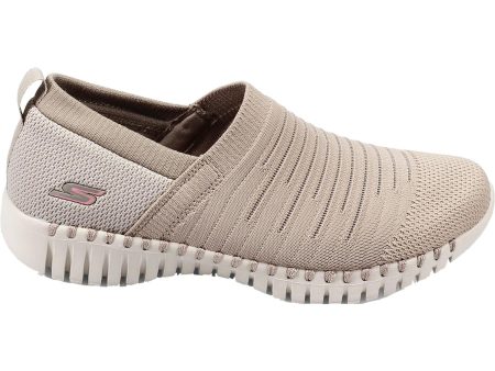 Women s Skechers GOwalk Smart Wise Taupe Knit Fabric Cheap