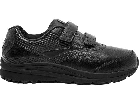 Men s Brooks Addiction Walker V-Strap Black Leather Fashion