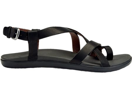 Women s OluKai Upena Black Leather Online Sale