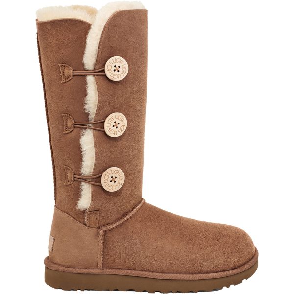 Women s UGG Bailey Button Triplet II Chestnut Sheepskin Fashion