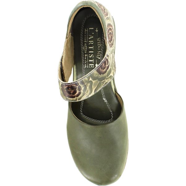 Women s L Artiste by Spring Step Gloss-Pansy Olive Leather Sale