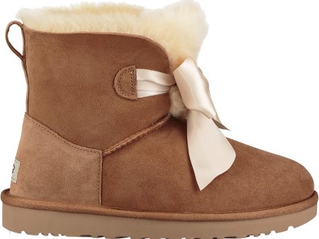 Women s UGG Gita Bow Mini Chestnut Suede Sale