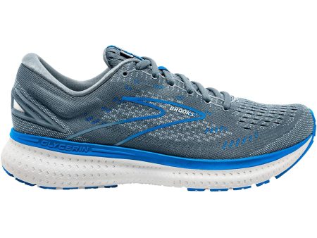 Men s Brooks Glycerin 19 Quarry Grey Dark Blue Mesh For Cheap