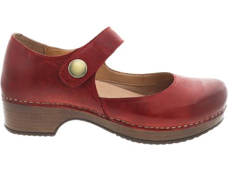 Women s Dansko Beatrice Red Waxy Burnished Leather For Cheap