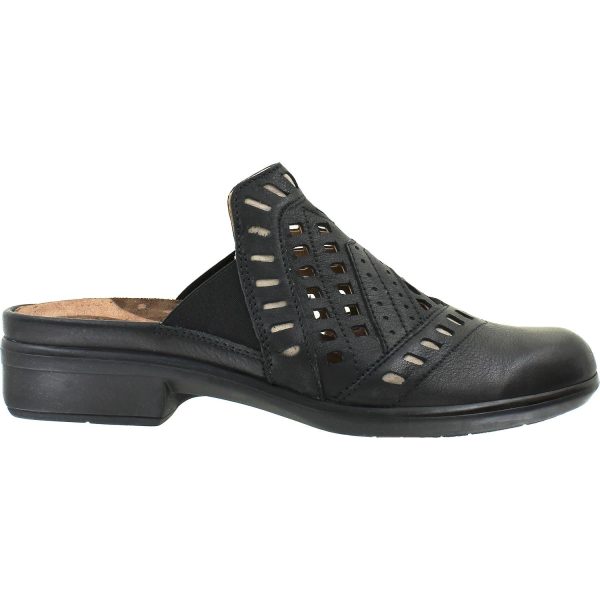 Women s Naot Sharkia Soft Black Leather Stone Nubuck Fashion