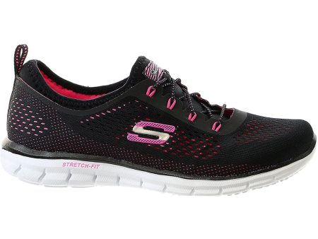 Women s Skechers Harmony Black Pink Fabric Mesh Hot on Sale