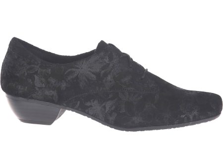 Women s Taos Cobbler Black Printed Suede For Sale