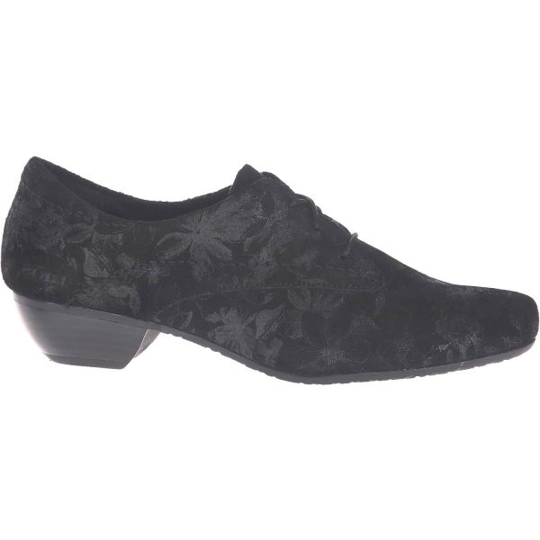 Women s Taos Cobbler Black Printed Suede For Sale