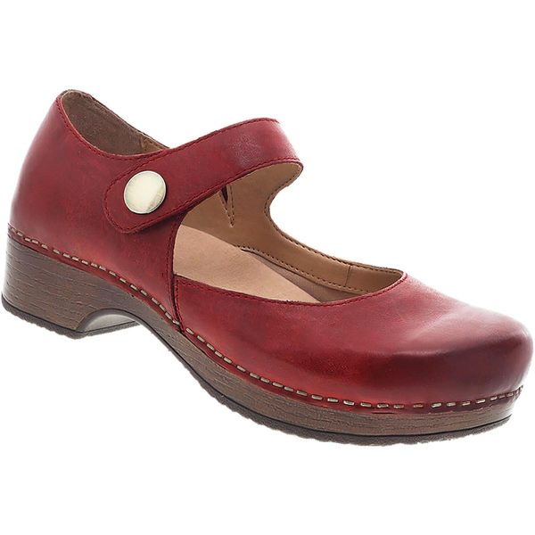 Women s Dansko Beatrice Red Waxy Burnished Leather For Cheap