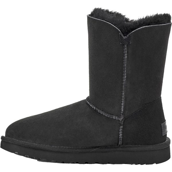 Women s UGG Bailey Zip Short Black Sheepskin Sale