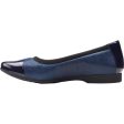 Women s Clarks Un Darcey Cap 2 Navy Combi Leather For Cheap