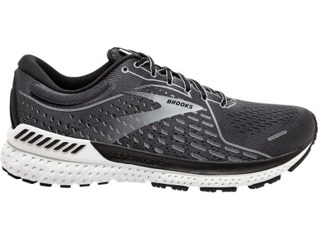 Men s Brooks Adrenaline GTS 21 Black Blackened Pearl Grey Mesh Online now