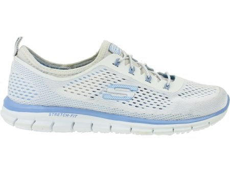 Women s Skechers Harmony White Blue Fabric Mesh Online