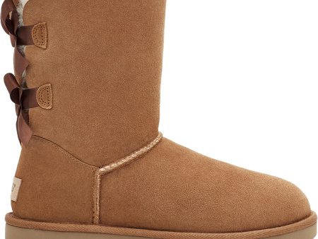 Women s UGG Bailey Bow II Chestnut Sheepskin Online Hot Sale