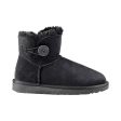 Women s UGG Mini Bailey Button II Black Sheepskin Online now