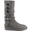 Women s UGG Classic Cardy Grey Knit Fabric Fashion