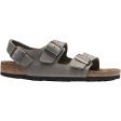 Men s Birkenstock Milano Soft Footbed Soft Whale Grey Nubuck Supply