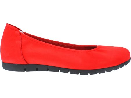 Women s Sabrinas Bruselas 85009 with Removable Arch Support Footbed Red Nubuck For Cheap