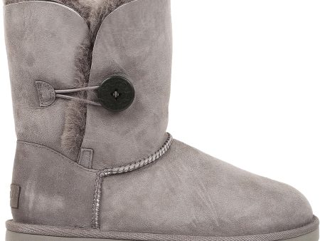 Women s UGG Bailey Button II Grey Sheepskin Hot on Sale