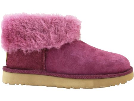 Women s UGG Classic Mini Fluff Bougainvillea Sheepskin Online Sale