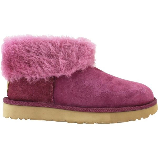 Women s UGG Classic Mini Fluff Bougainvillea Sheepskin Online Sale