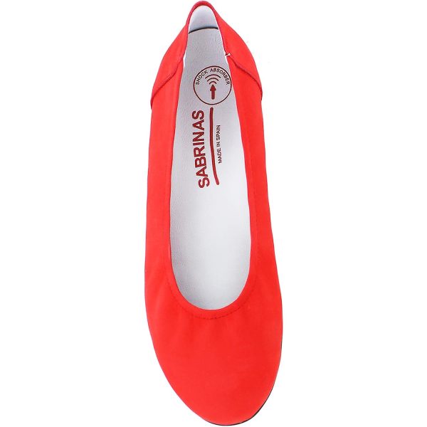 Women s Sabrinas Bruselas 85009 with Removable Arch Support Footbed Red Nubuck For Cheap