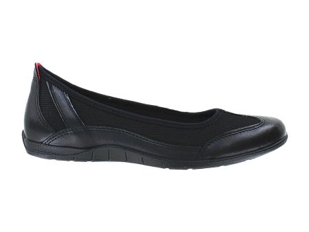 Women s Ecco Bluma Summer Ballerina Black Leather Mesh Online now