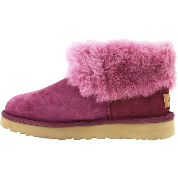 Women s UGG Classic Mini Fluff Bougainvillea Sheepskin Online Sale