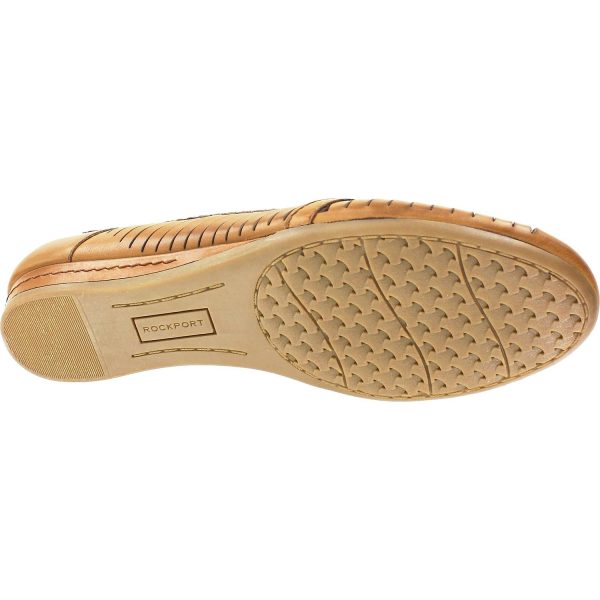 Women s Rockport Cobb Hill Galway Woven Loafer Tan Leather Online now