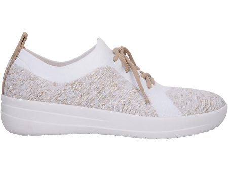 Women s Fit Flop F-Sporty Uberknit Sneakers Gold Nylon Fashion