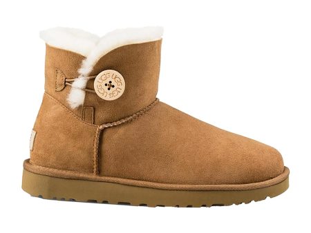 Women s UGG Mini Bailey Button II Chestnut Sheepskin Online now