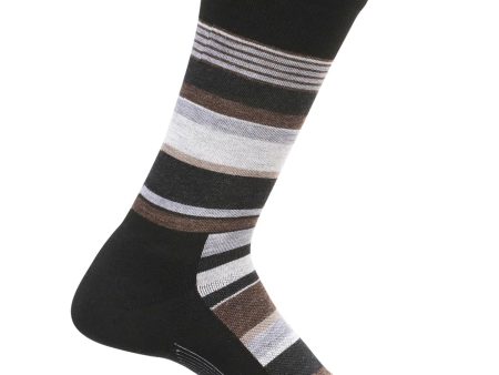 Men s Feetures Be Bold Cushion Crew Socks Black For Cheap