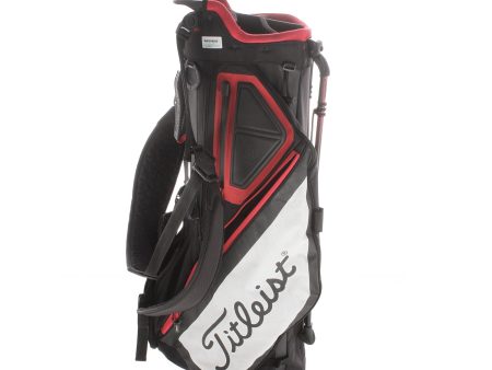 Titleist Second Hand Stand Bag - Black Red White For Sale