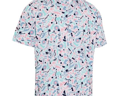 Callaway Florida Abstract Geo Print Polo Shirt - Bright White Online Sale